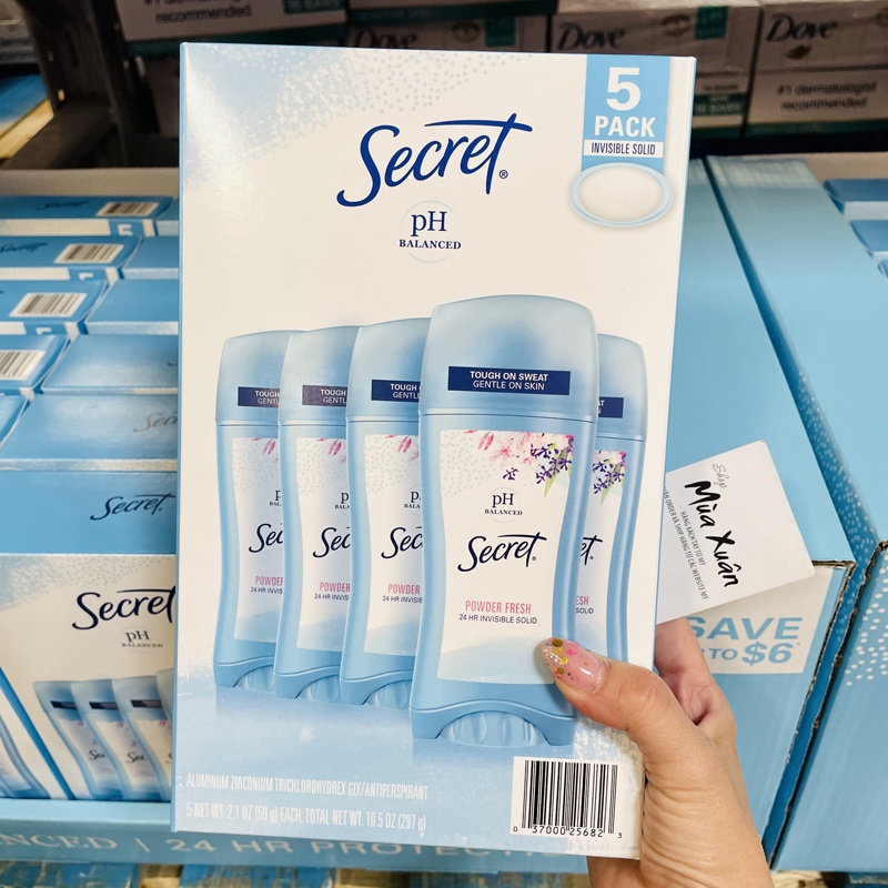 Sáp Khử Mùi Secret pH Balance - Powder Fresh, 59g