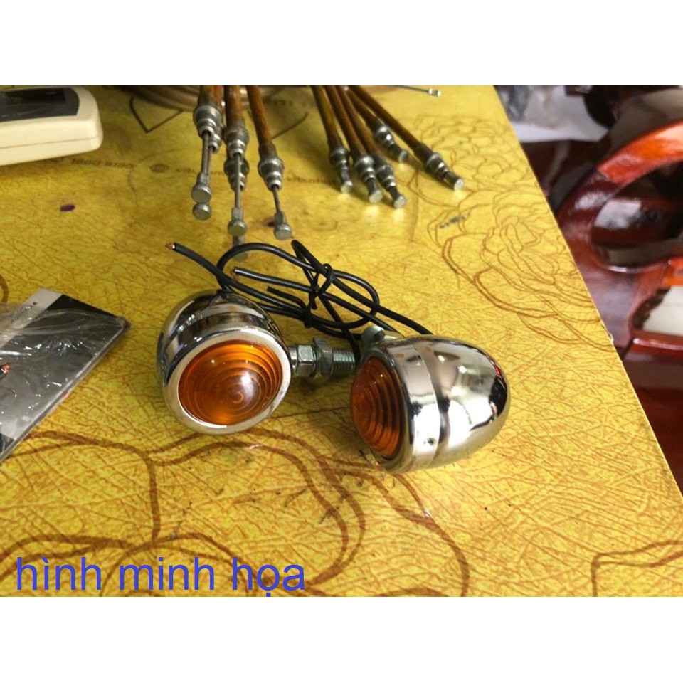 1 tai xinhan hột vịt nhỏ xi sáng cho anh em độ chế xe 67-cub-moto..