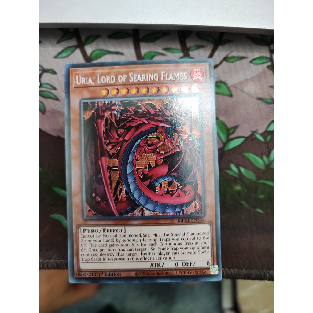 1 lá thẻ bài Uria, Lord of Searing Flames - MP21-EN252 - Prismatic Secret Rare 1st Edition