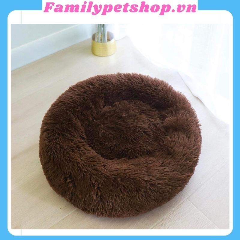 Nệm cho chó mèo-ổ đệm lông tròn cao cấp-familypetshop.vn