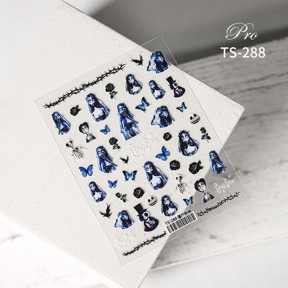 (Hàng Mới Về) 1 Miếng Dán Móng Tay Hình Hoa Hồng / Bướm 3D Siêu Mỏng Diy