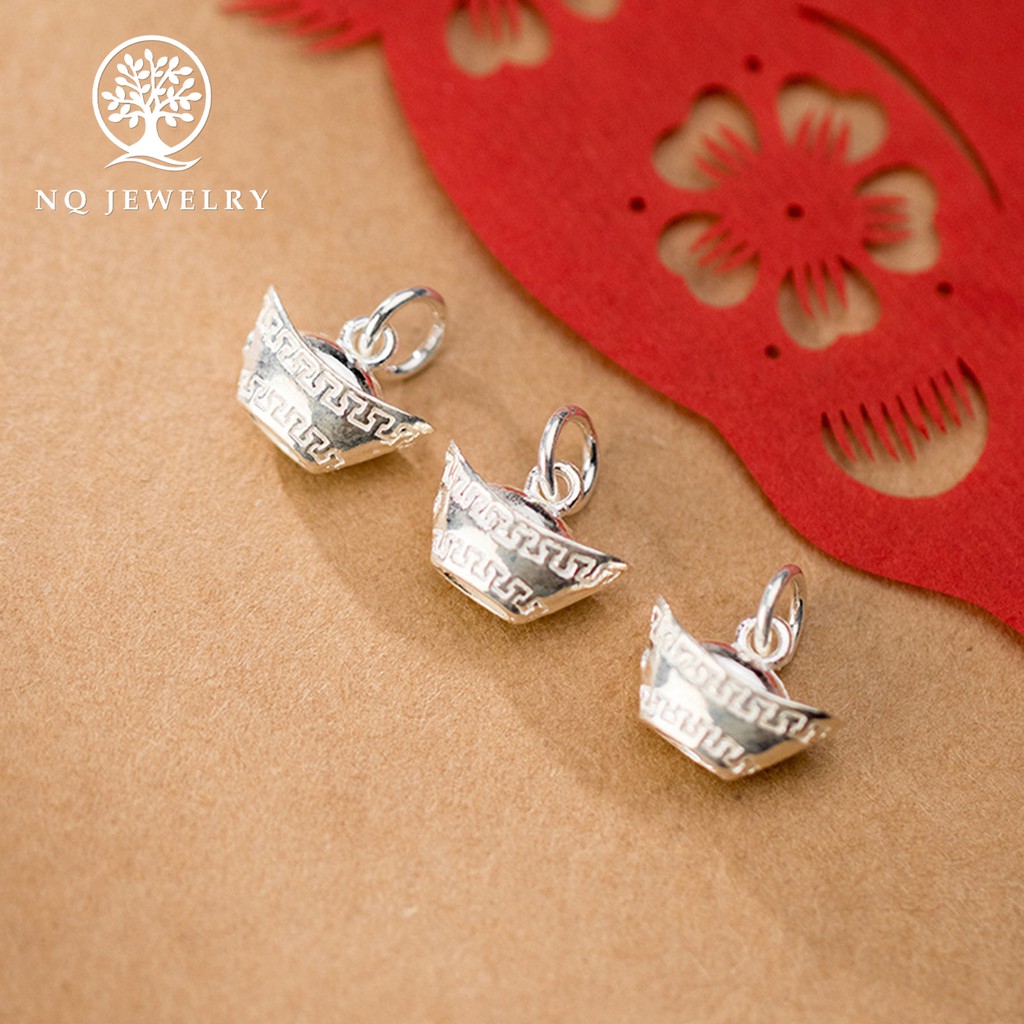 Charm bạc thỏi bạc treo - NQ Jewelry