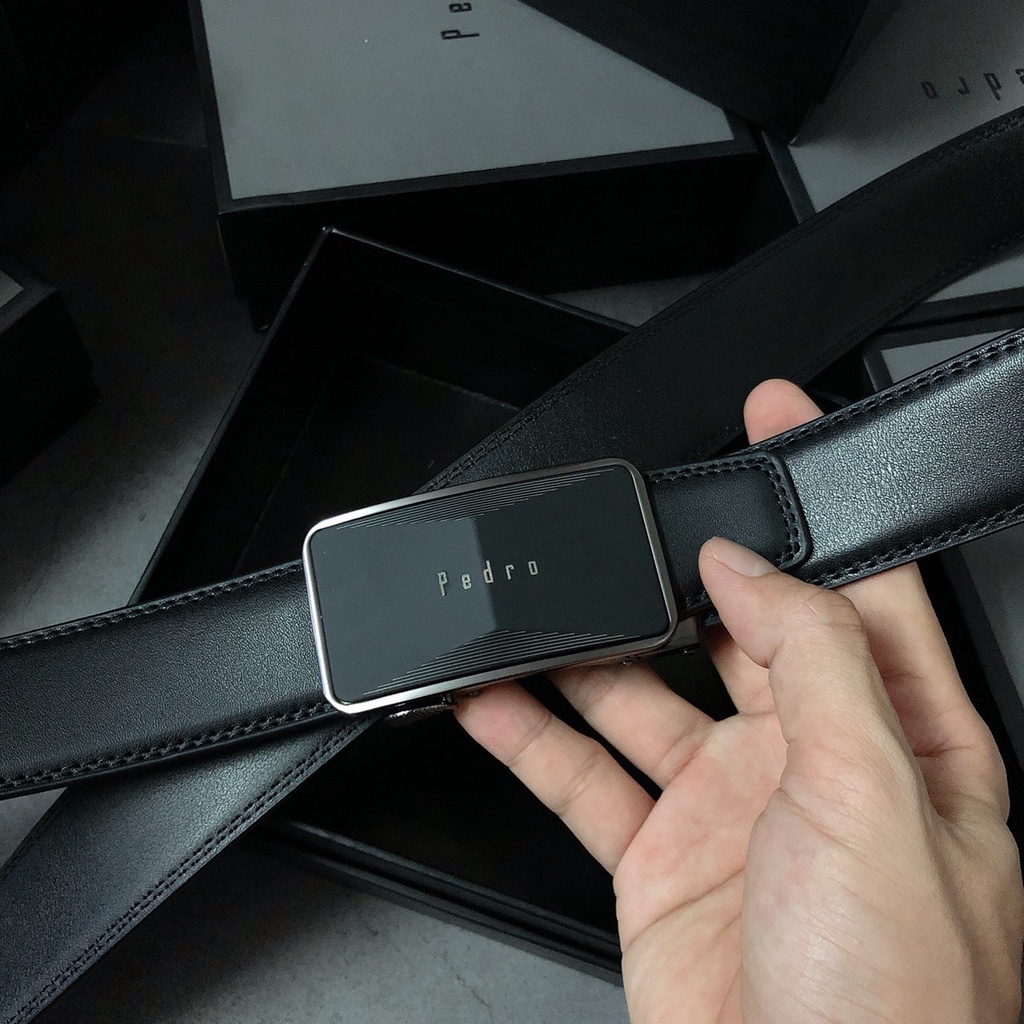 Thắt lưng Pedro nam da tốt nhiều mẫu full box túi giấy