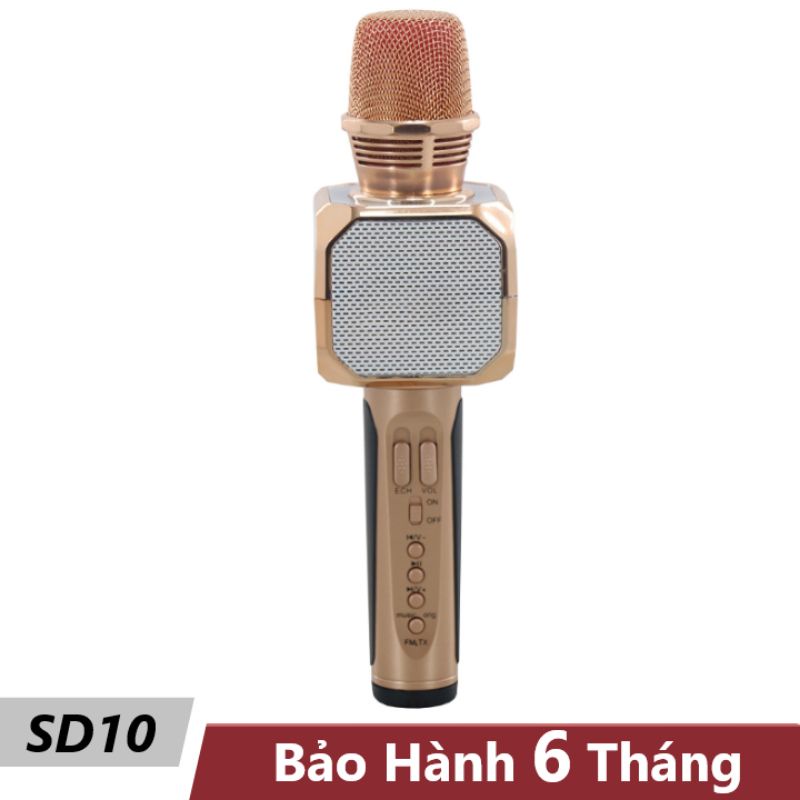 Micro Karaoke Kiêm Loa Bluetook SD10 Hàng Chính Hãng Thiết Kế Đẹp Âm Thanh Hay