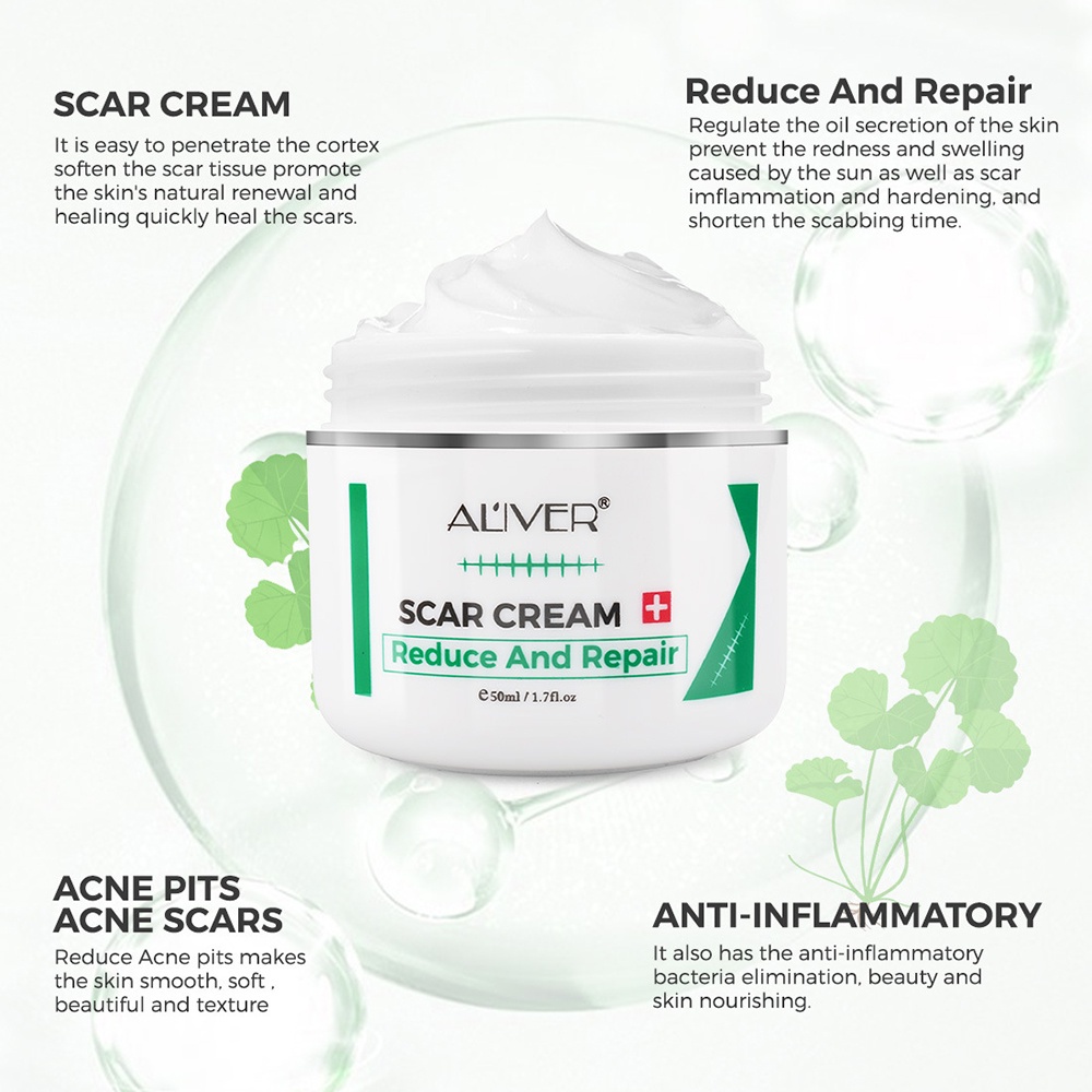 Aliver Sửa Chữa Sẹo Kem Sẹo In Làm Mịn Sửa Chữa Loại Bỏ Sẹo Kem Điều Trị Kem 50ml ALIVER Sửa Chữa Sẹo Vết Sẹo Kem đánh Dấu Loại bỏ Căng Bỏng Mổ Vết Sưng Phẫu Thuật Vết Sẹo ampere