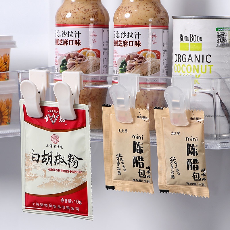 Set 4 Kẹp Miệng Túi Đựng Nước Sốt Trong Suốt