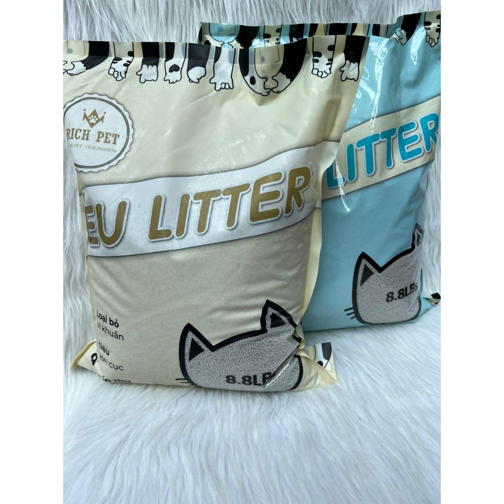 Cát EU Litter 8.8L, Cát vệ sinh cho mèo Eu Litter vón cục khử mùi