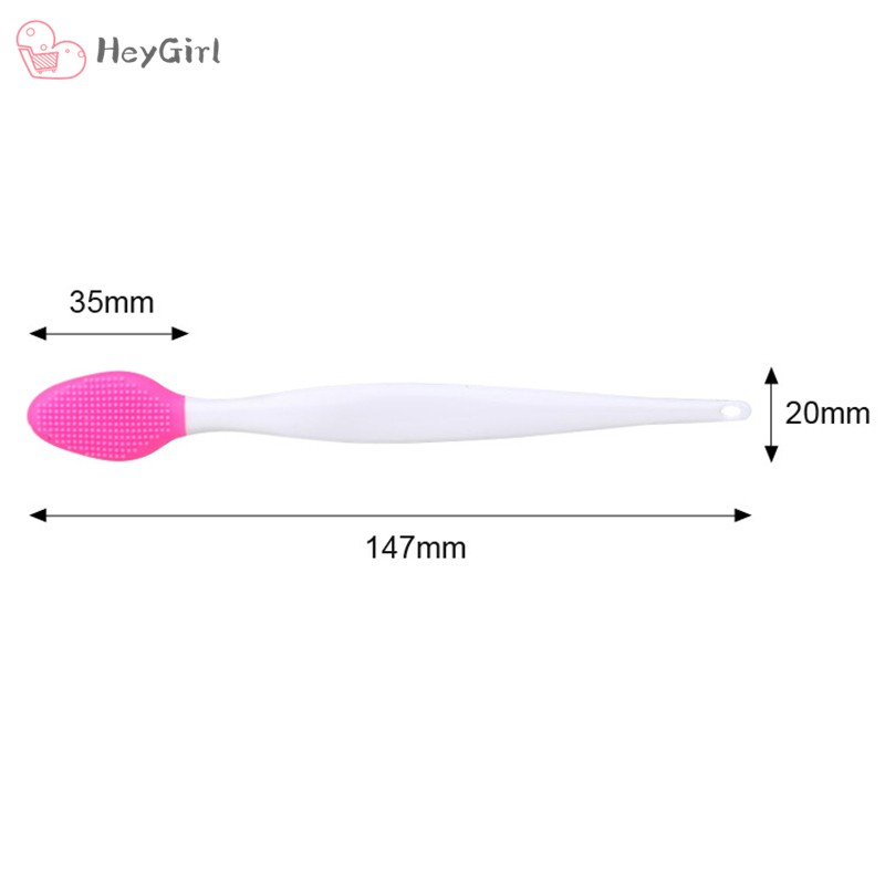 2pcs Lip and Nose Scrub Brush Silicone Exfoliating Lip Brush Double-Sided Soft Lip Nose Exfoliator Scrubber Tool