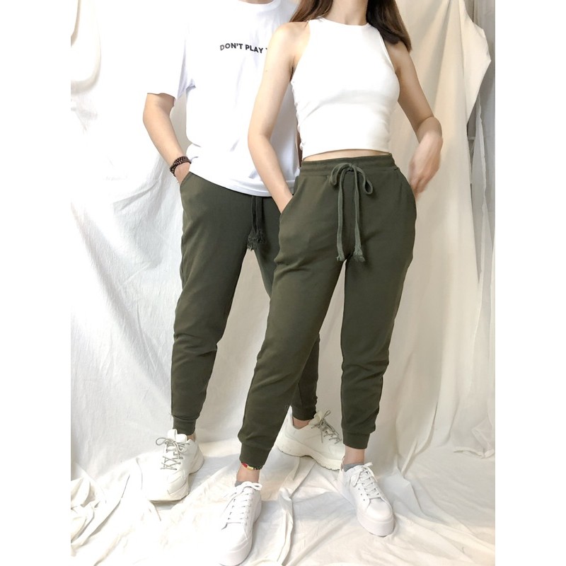 Quần jogger thun gân thể thao unisex | BigBuy360 - bigbuy360.vn