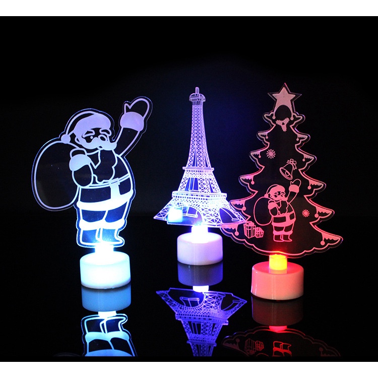 Đồ Chơi Đèn LED Ban Đêm Bằng Acrylic Họa Tiết Hoạt Hình Ba Chiều Phát Sáng