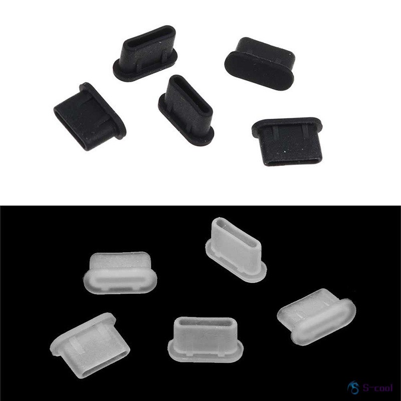 Set 5 nút bịt cổng Type-C chống bụi dành cho điện thoại | BigBuy360 - bigbuy360.vn