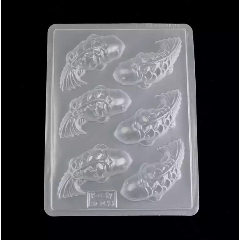 Khuôn nhựa hình 6 cá chép 3D làm thạch rau câu , ép xôi