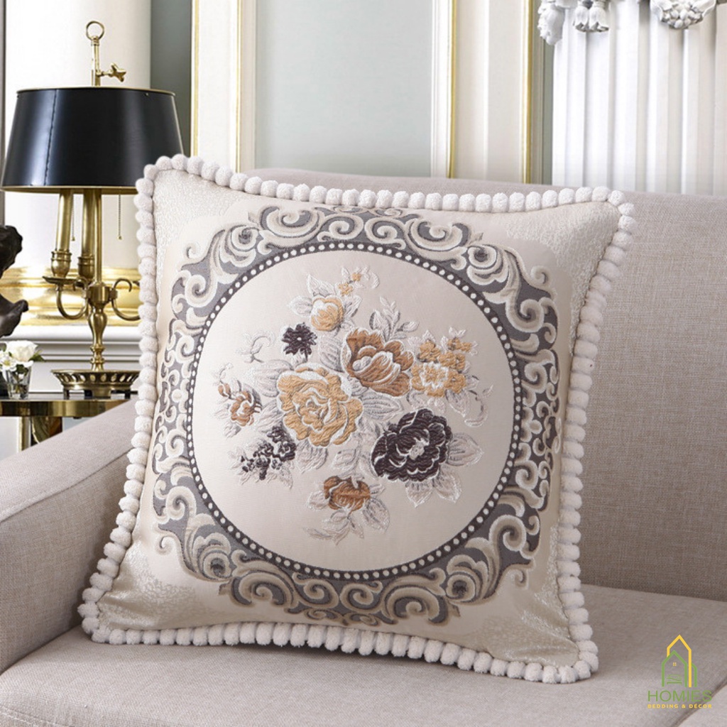 Gối Tựa Sofa HOMIES Phong Cách Tây Âu Trang Trí Sofa, Decor Phòng Khách - Kích Thước 45cm x 45cm