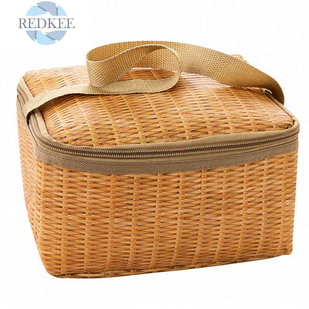 Giỏ Đựng Thức Ăn Bằng Sợi Đay Di Động Cho Hoạt Động Cắm Trại Ngoà