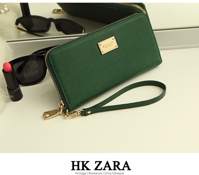 [Mã FAGREEN245 giảm tới 30K đơn 99K] Ví ZARA dài (hàng xuất)full túi vải tem mác