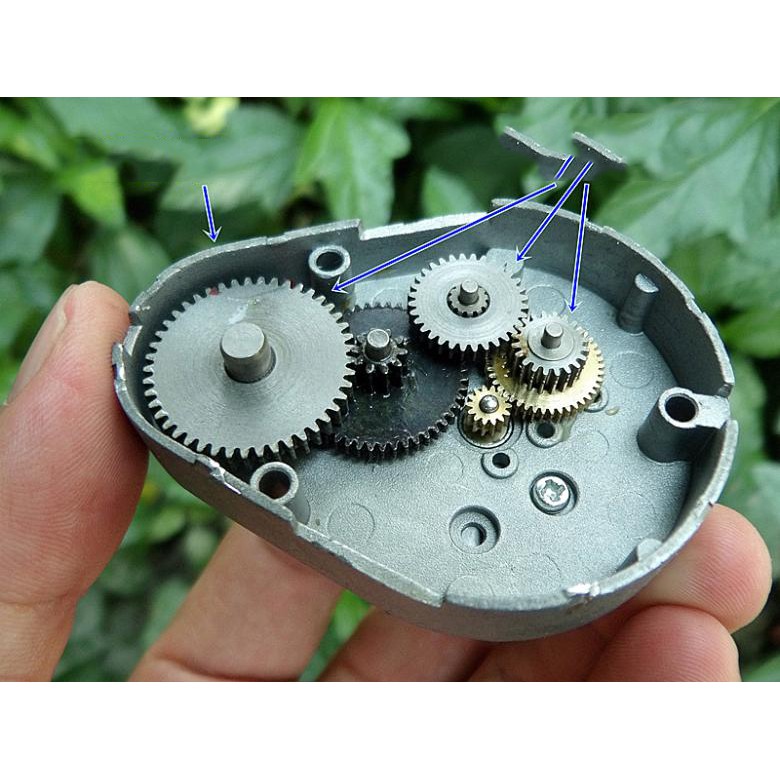 Động cơ motor mô tơ giảm tốc mini cực mạnh bánh răng kim loại DC 500 5V-6V tốc độ 56 vòng một phút - LK0106