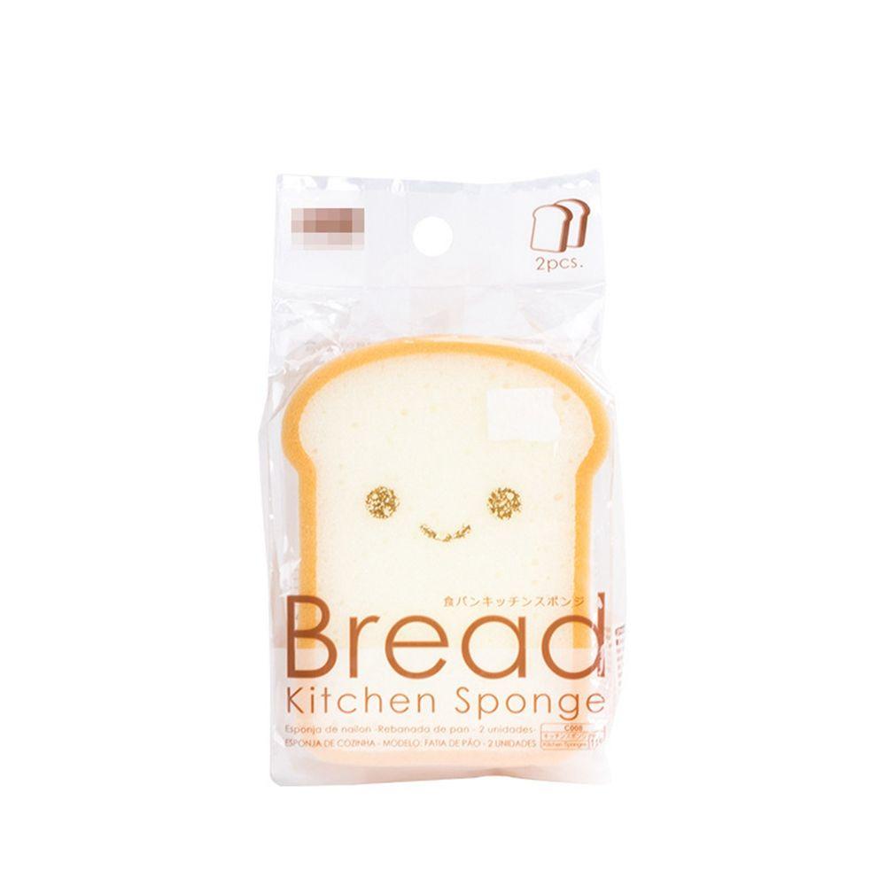 IVORY Miếng Bọt Biển Hai Mặt Hình Bánh Mì Dễ Thương Thấm Hút Nước Mạnh Dùng Để Rửa Chén Bát