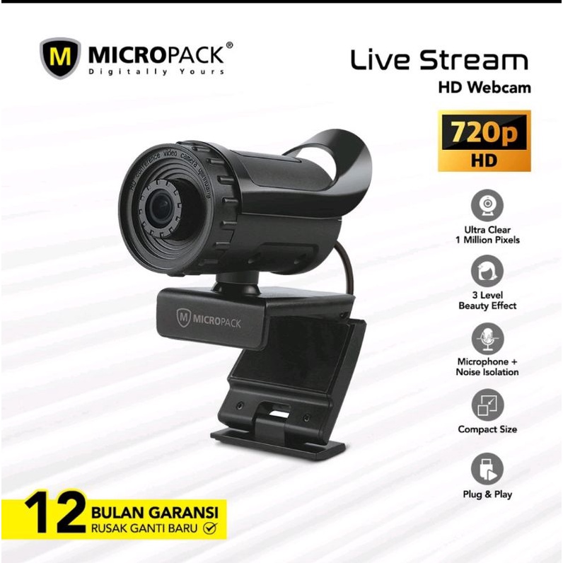 Webcam HD 720P Tích Hợp Micro Hiệu Ứng Làm Đẹp Cho PC Và Laptop (MWB-11) | BigBuy360 - bigbuy360.vn