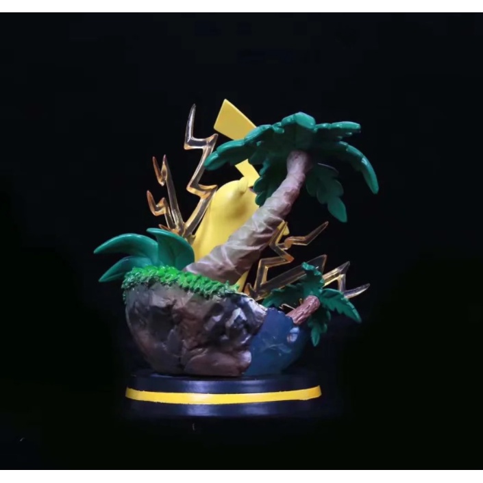 Mô hình Pokeqon Pikachiu hiệu ứng rừng cây 14cm