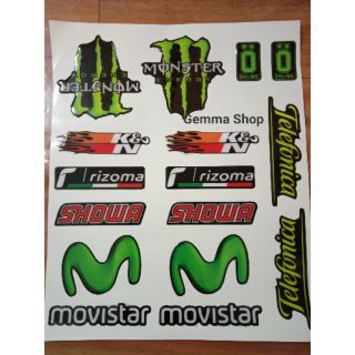 Tem nổi dán hình Monster trang trí xe