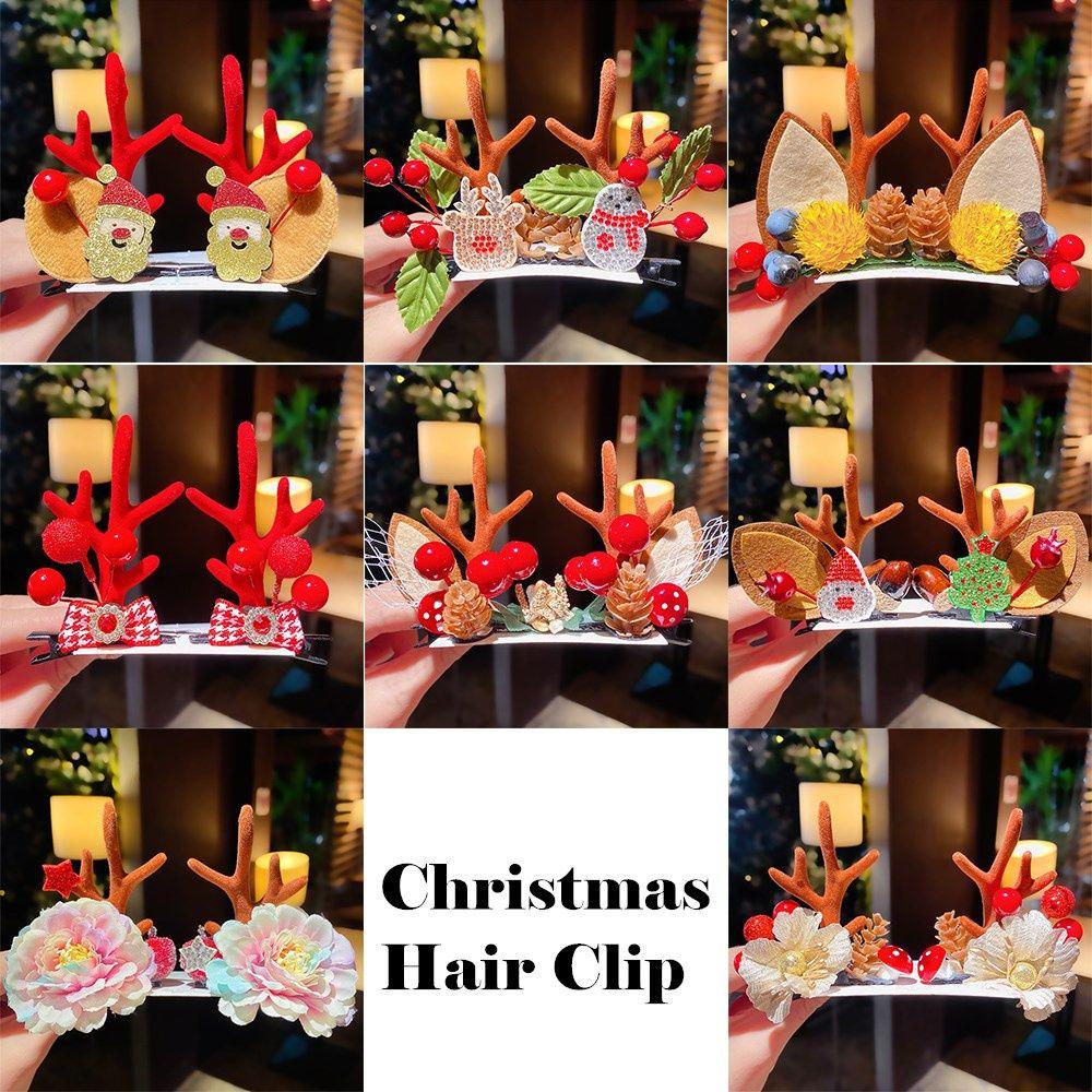 Set 2 Kẹp Tóc Phong Cách Giáng Sinh Dễ Thương MIHAN1