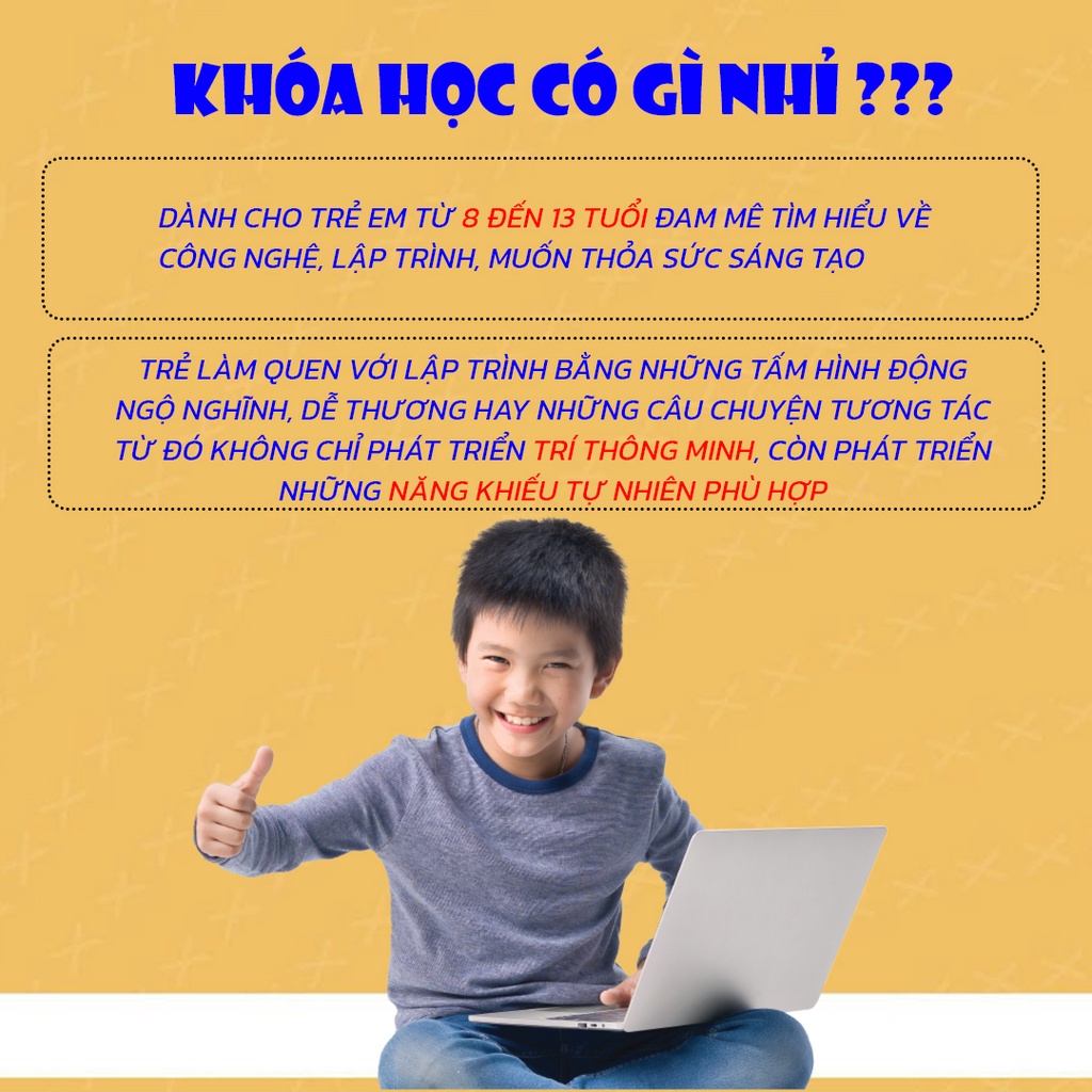 Toàn quốc-  Khóa học Lập trình cho trẻ em - Học Mãi -1 tháng