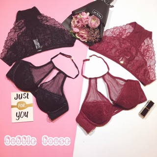 Set bra Pinkdear ren cổ yếm