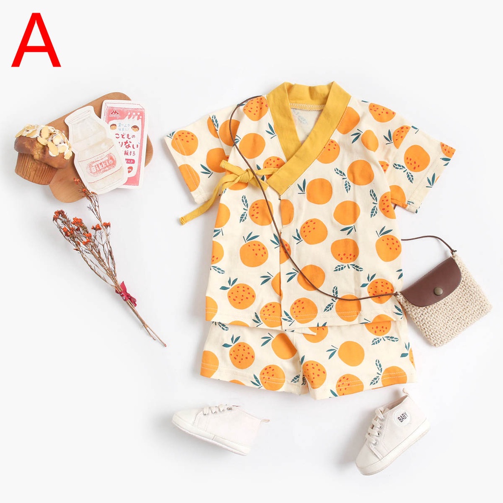 Bộ đồ ngủ 2 món Sanlutoz chất liệu cotton thời trang mùa hè dễ thương dành cho trẻ em