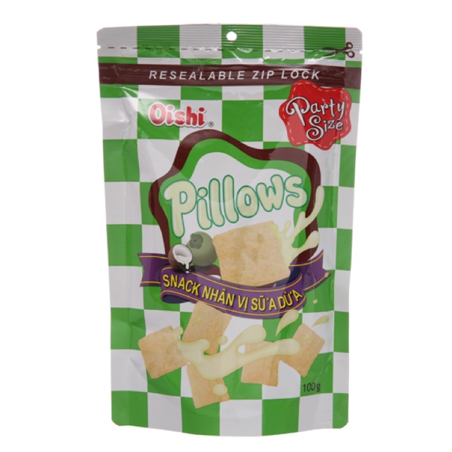 Snack Oishi Pillows Nhân sữa dừa 80g