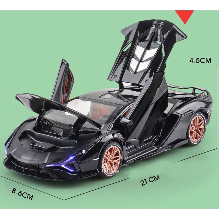 Tỷ lệ 1:24 Xe mô hình kim loại Lambo Lighting Sian FKP 37