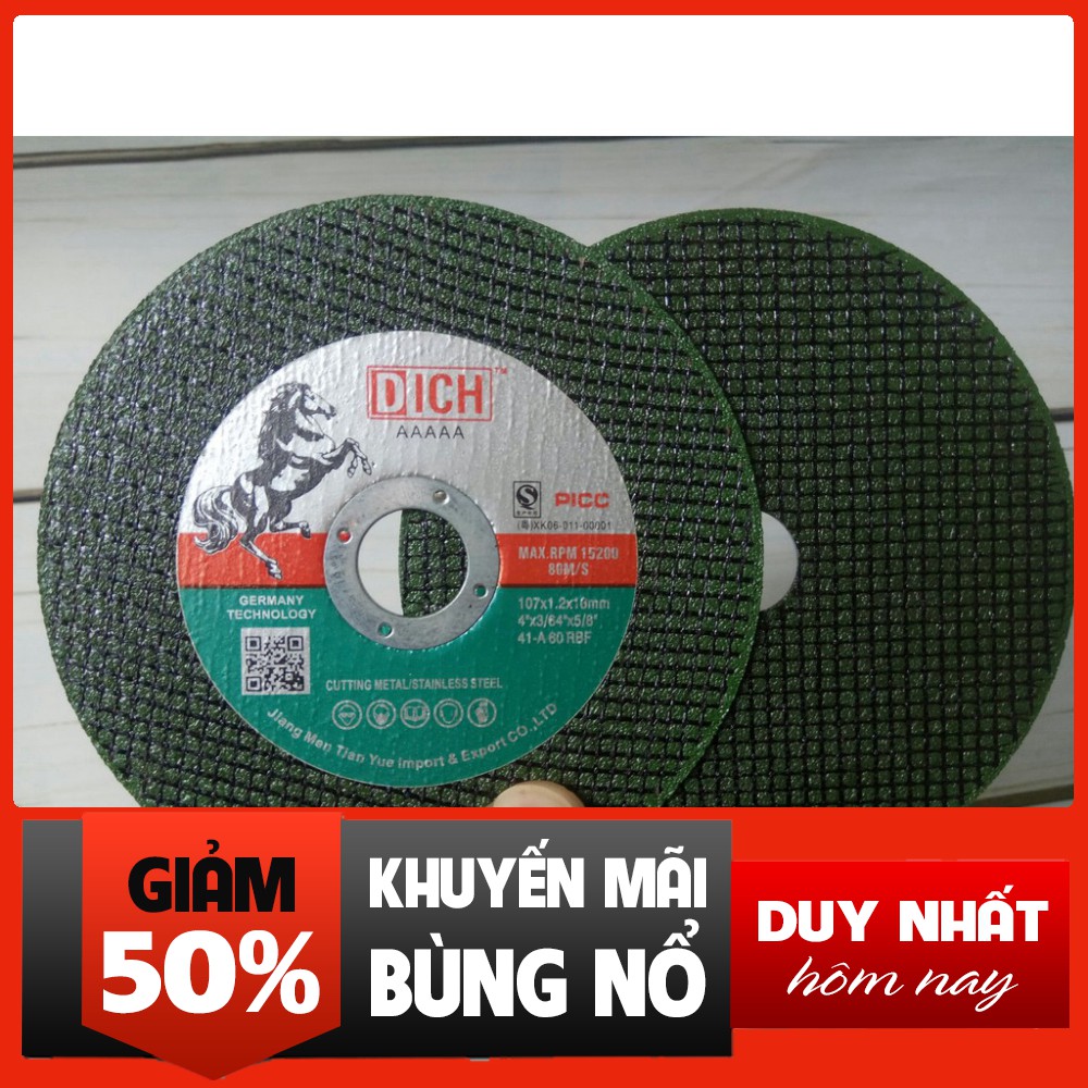 [HÀNG CHÍNH HÃNG] [ ẢNH THẬT]   ĐÁ CẮT 100MM NGỰA XANH 1 HỘP 50 VIÊN  [CHO KHÁCH XEM HÀNG]