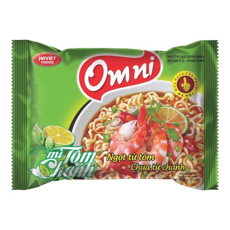 Thùng mì omni chanh 30 gói x 75g