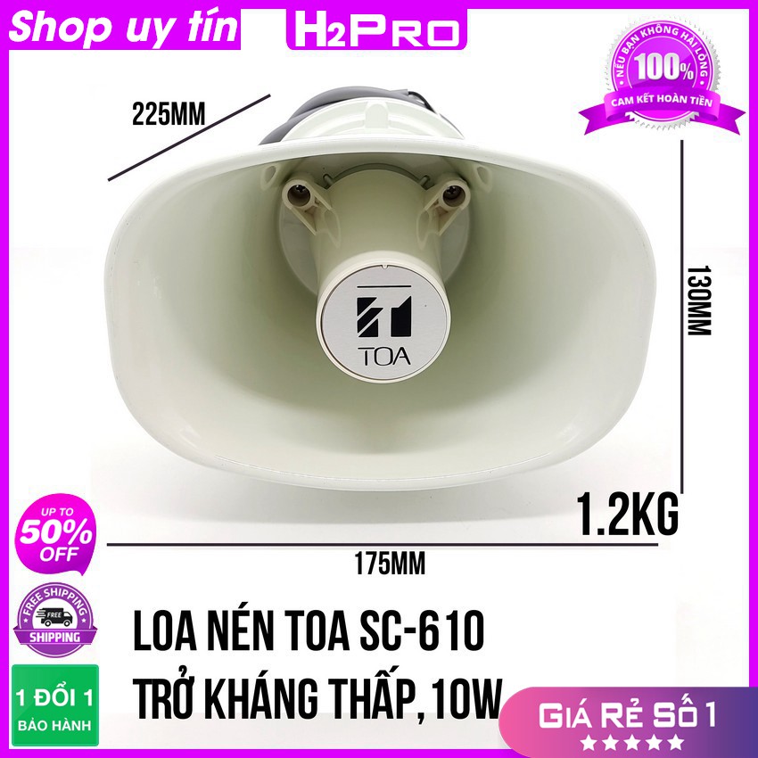 [RẺ VÔ ĐỊCH] Loa Nén Phóng Thanh TOA SC-610 10W H2Pro Chính hãng, Loa phóng thanh Toa Trở Kháng Thấp