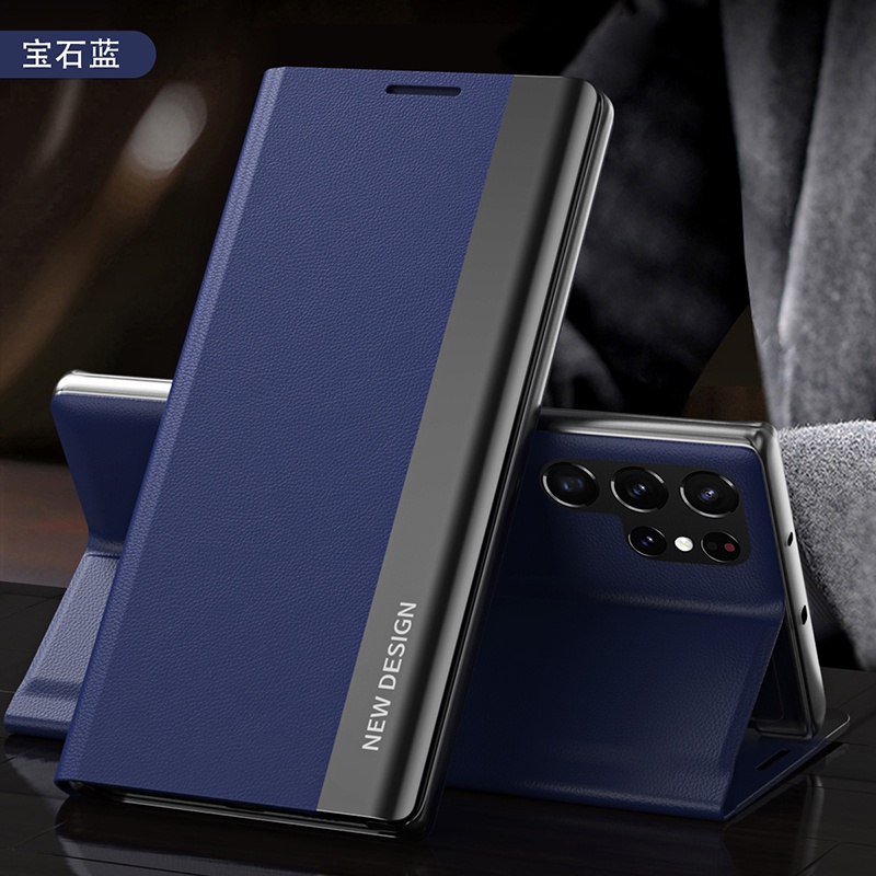 Bao Da Điện Thoại Nắp Gập Từ Tính Tích Hợp Giá Đỡ Sang Trọng Dành Cho Samsung Galaxy S22,S22 +, S22 Ultra