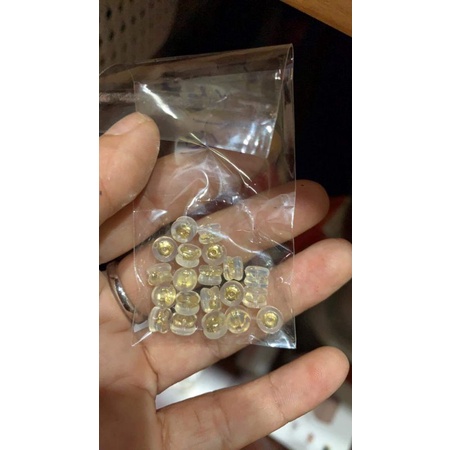 Đích bông kim loại bọc nhựa dẻo trong suốt(1đôi)