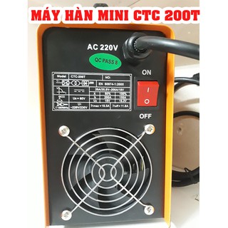 Máy hàn điện tử mini CTC 200T - Tặng kính hàn kính hàn điện tử