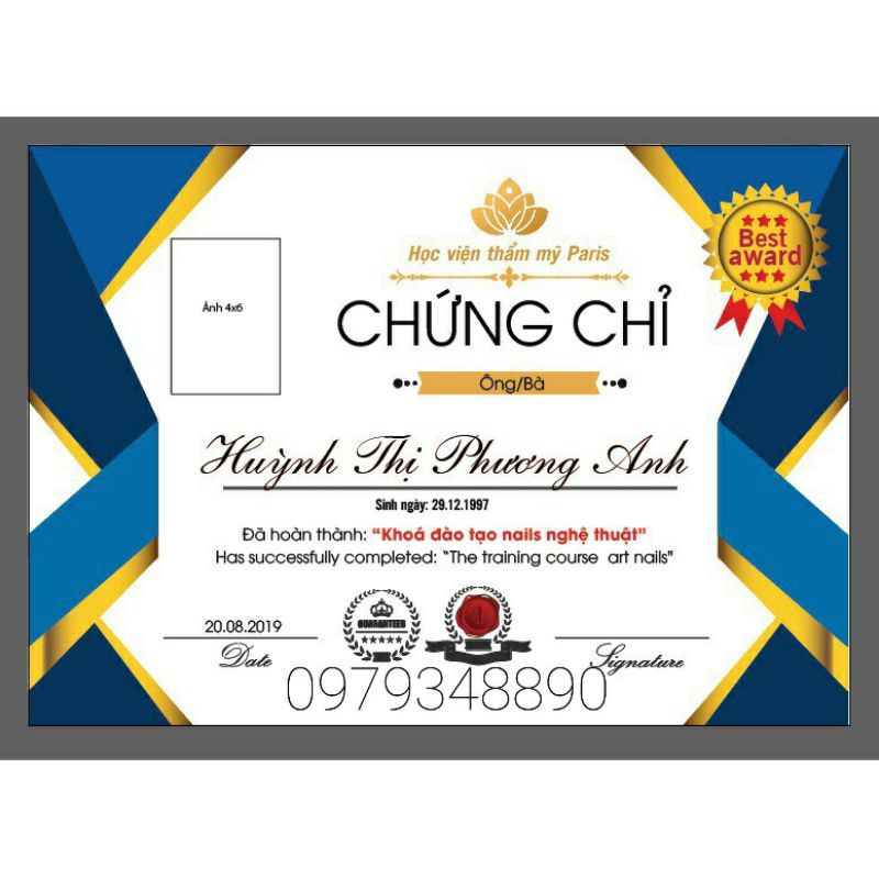 In ấn, thiết kế bằng khen, chứng chỉ, giấy chứng nhận - Nhanh, rẻ, đẹp