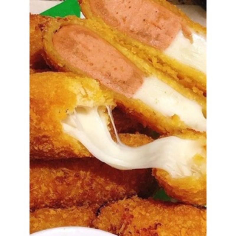 Gói 2 cây hotdog xúc xích phô mai Hàn Quốc mozzarella kéo sợi MSF size mini