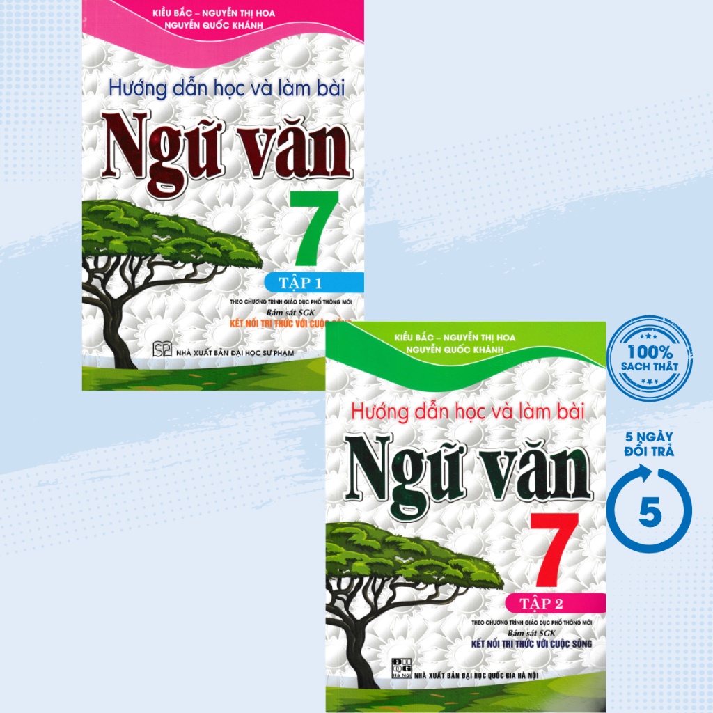 Sách - Combo Hướng Dẫn Học Và Làm Bài Ngữ Văn 7 (Bám Sát SGK Kết Nối Tri Thức Với Cuộc Sống) (Bộ 2 Cuốn) - HA