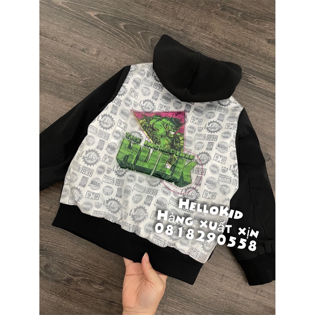 A460 - Áo khoác bomber trần bông hulk bé trai