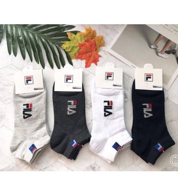 Combo 3 Đôi Tất Cổ Ngắn FILA, Vớ Thể Thao Nam Nữ Đẹp, Chống Hôi Chân Thoáng Khí