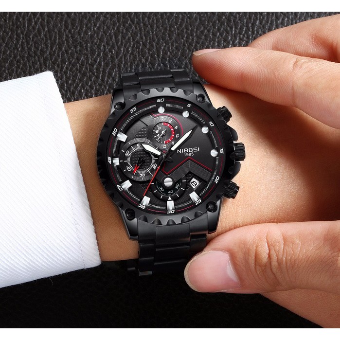 Đồng hồ nam dây thép đặc 6 kim cao cấp Nibosi 2322 (fullbox, bảo hành 12 tháng) | BigBuy360 - bigbuy360.vn