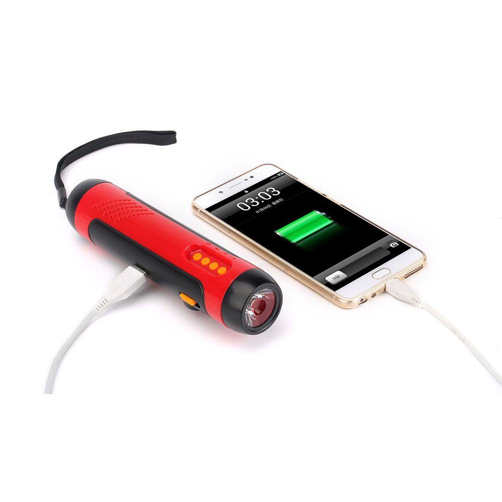 SHOUKEY Hand Crank Radio Outdoor LED Flashlight Multicolor Wireless Bluetooth