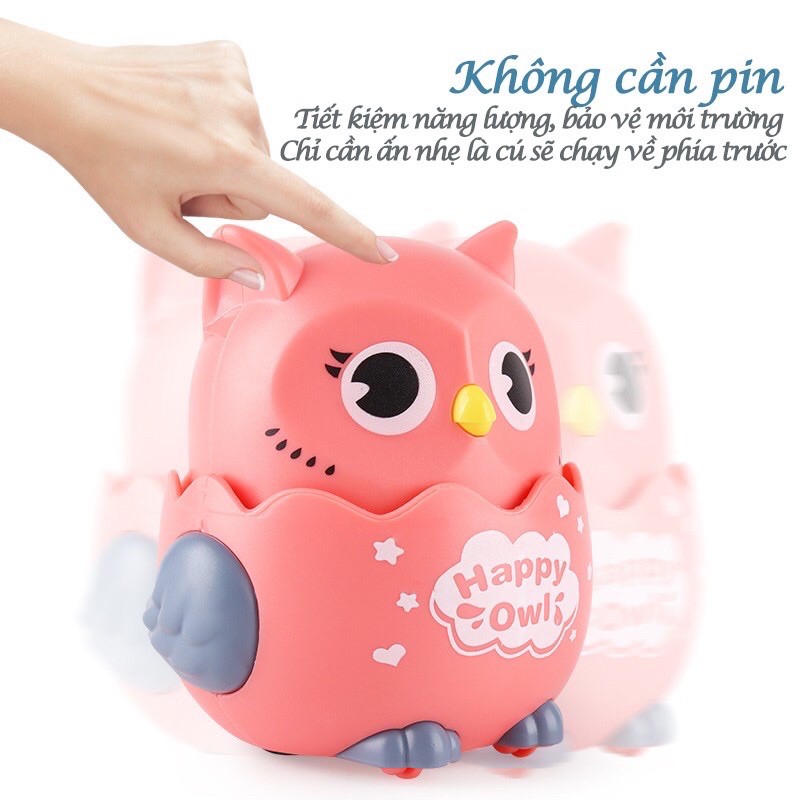 Đồ chơi cho bé hình CÚ MÈO CHẠY CÓT -  Đồ chơi chạy cót cao cấp dạng chú cú mèo ngộ nghĩnh