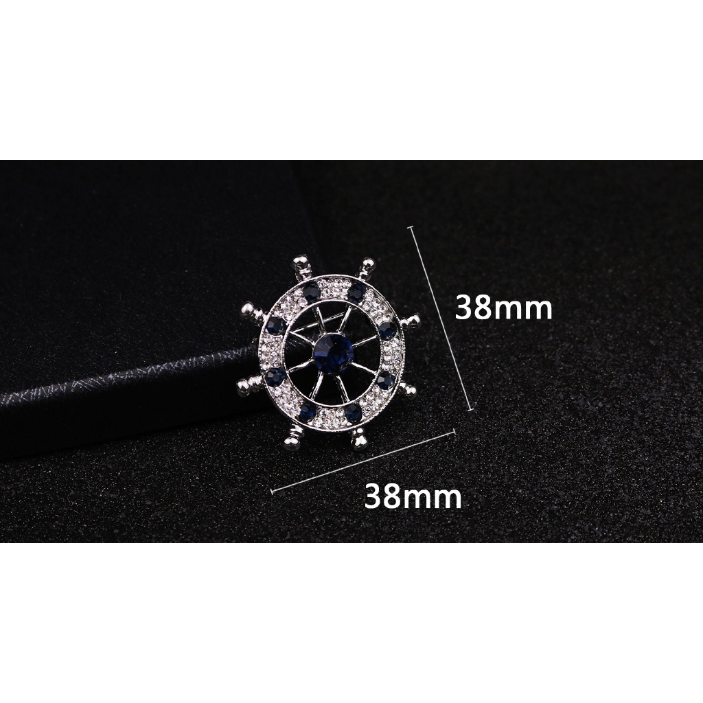 Ghim cài áo EFAN kiểu bánh lái sáng tạo thời trang Anh quốc cho nam