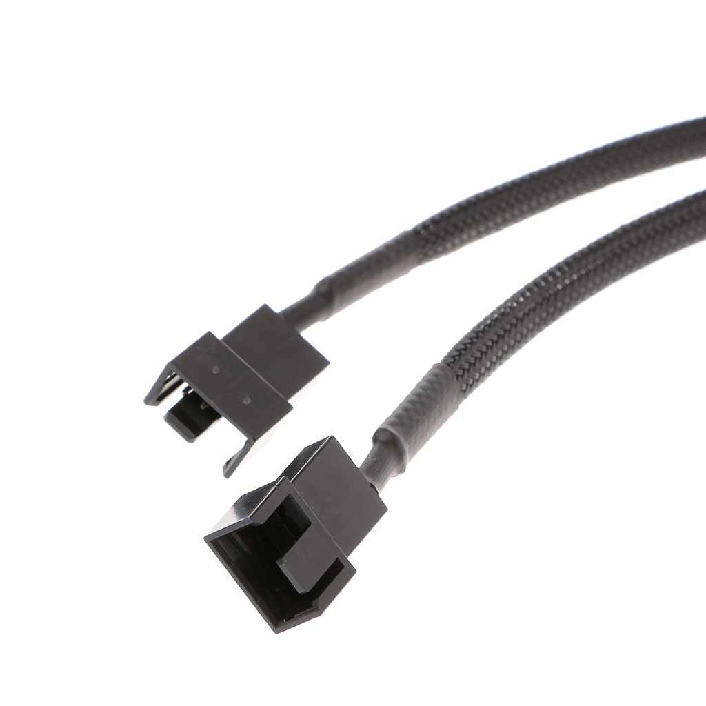 4-Pin Molex Male To 2x 3-Pin/4-Pin PWM Male Sleeved Fan Extension Adapter Cable