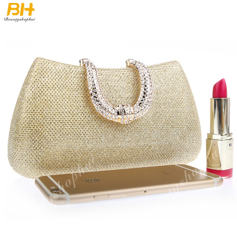 Ví Cầm Tay Đính Kim Sa Lấp Lánh Thời Trang Dành Cho Nữ