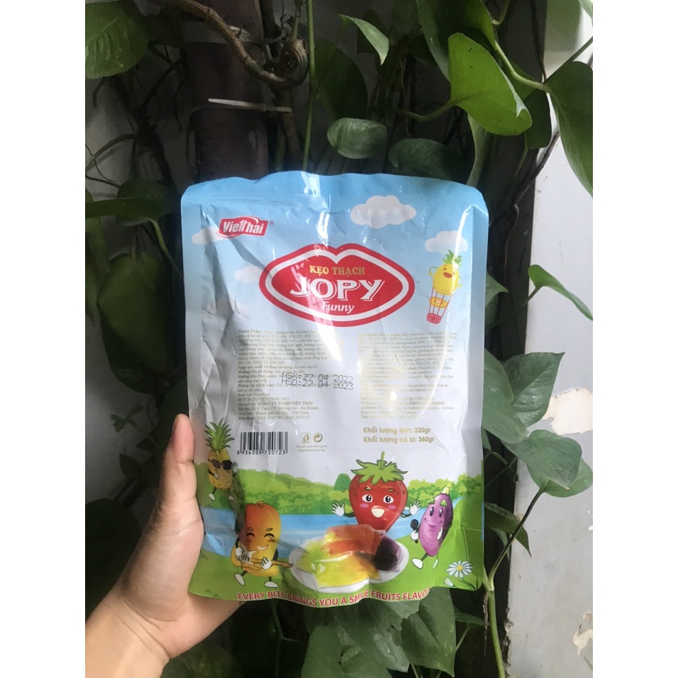 Kẹo Thạch Gói Rau Câu Trái Cây Jopy Việt Thái (Gói 360g)