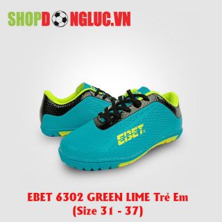 GIÀY ĐÁ BÓNG TRẺ EM EBET 6302 green/lime
