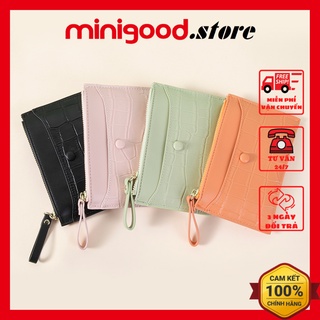 Ví tiền nữ da PU đơn sắc MINIGOOD
